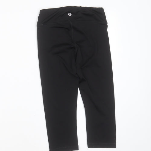 90 Degree Girls Black  Polyester Capri Trousers Size 7-8 Years  Extra-Slim  - active wear