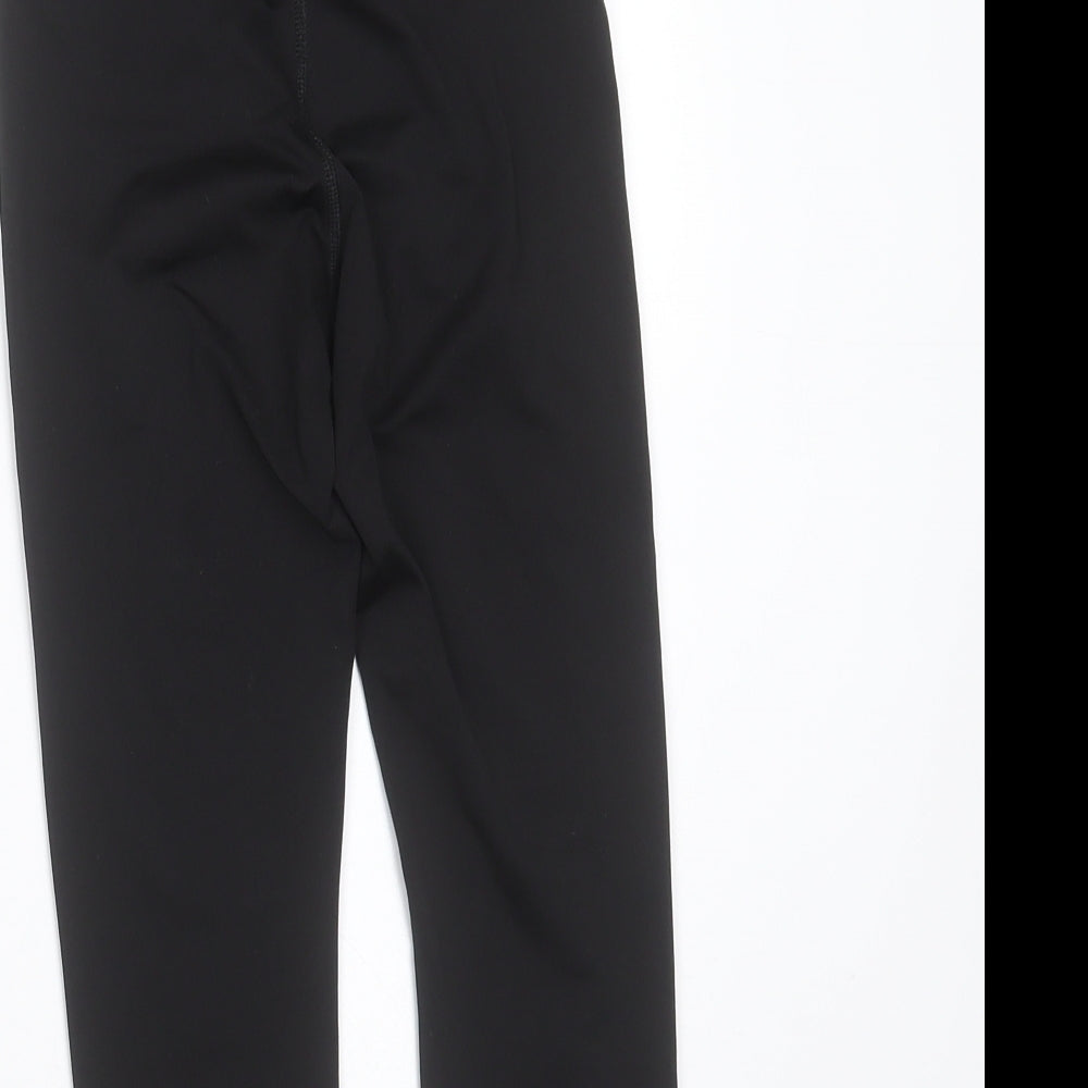 90 Degree Girls Black  Polyester Capri Trousers Size 7-8 Years  Extra-Slim  - active wear