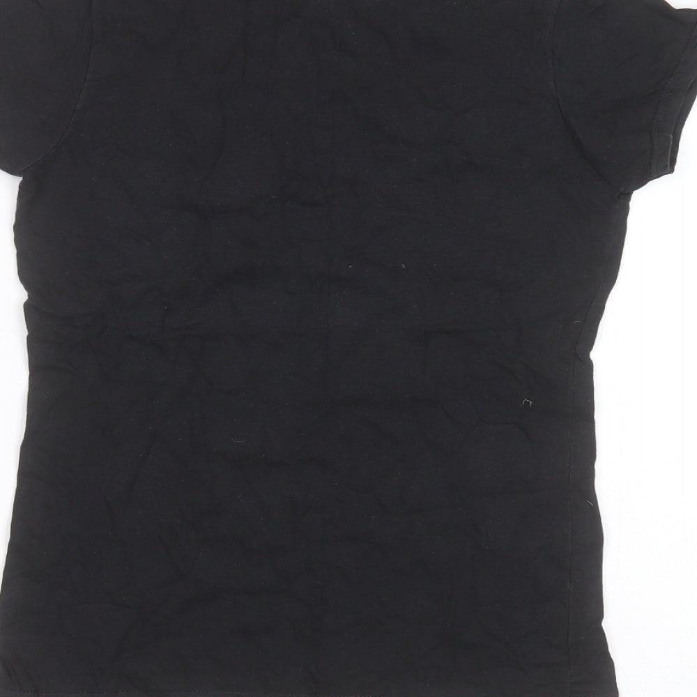 the british museum Womens Black  Cotton Basic T-Shirt Size S Round Neck - skull