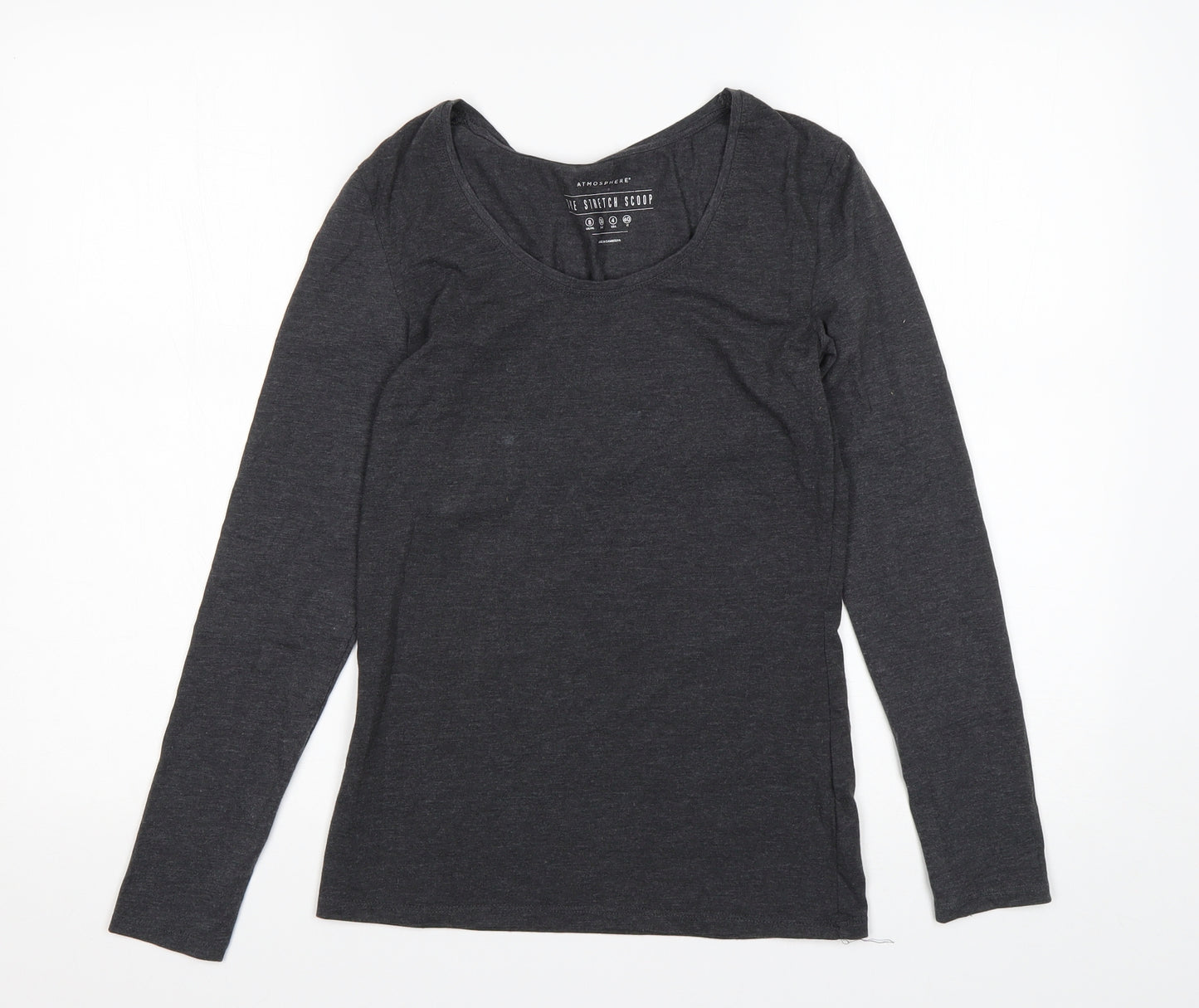 Atmosphere Girls Grey  Cotton Basic T-Shirt Size 8 Years Scoop Neck