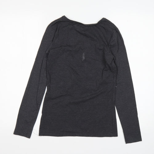 Atmosphere Girls Grey  Cotton Basic T-Shirt Size 8 Years Scoop Neck