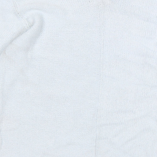 Per Una  Womens Blue Round Neck  Viscose Pullover Jumper Size 8