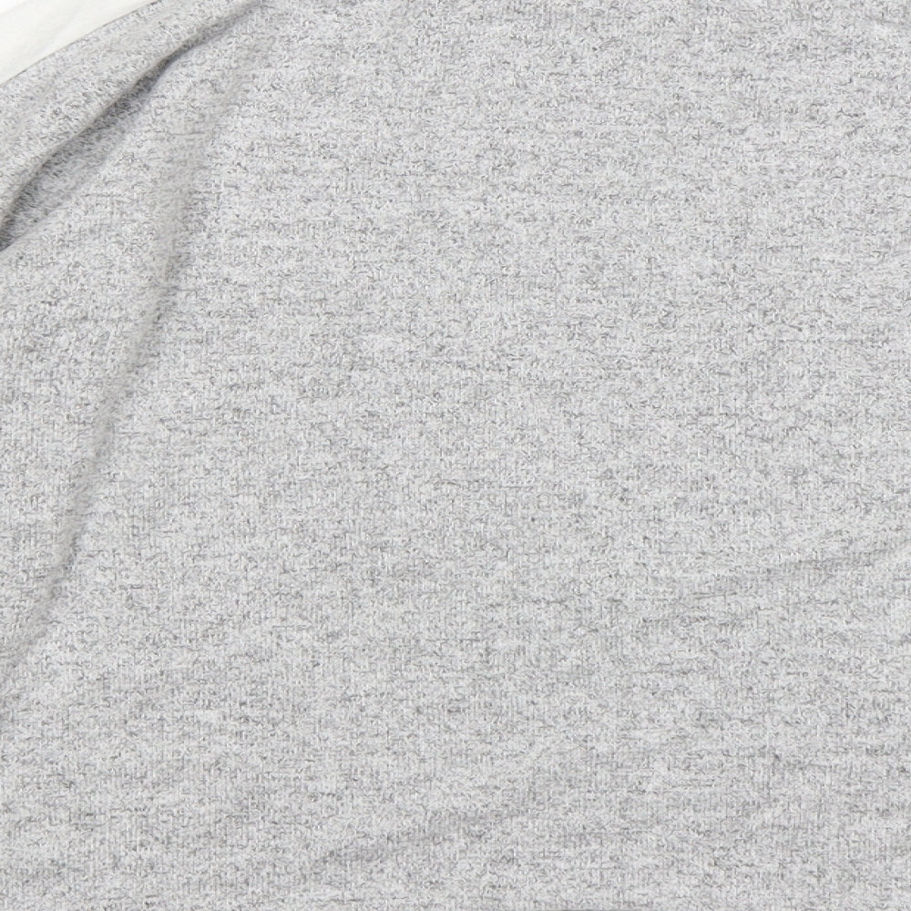 Jeff&Co Womens Grey Round Neck  Viscose Pullover Jumper Size 14
