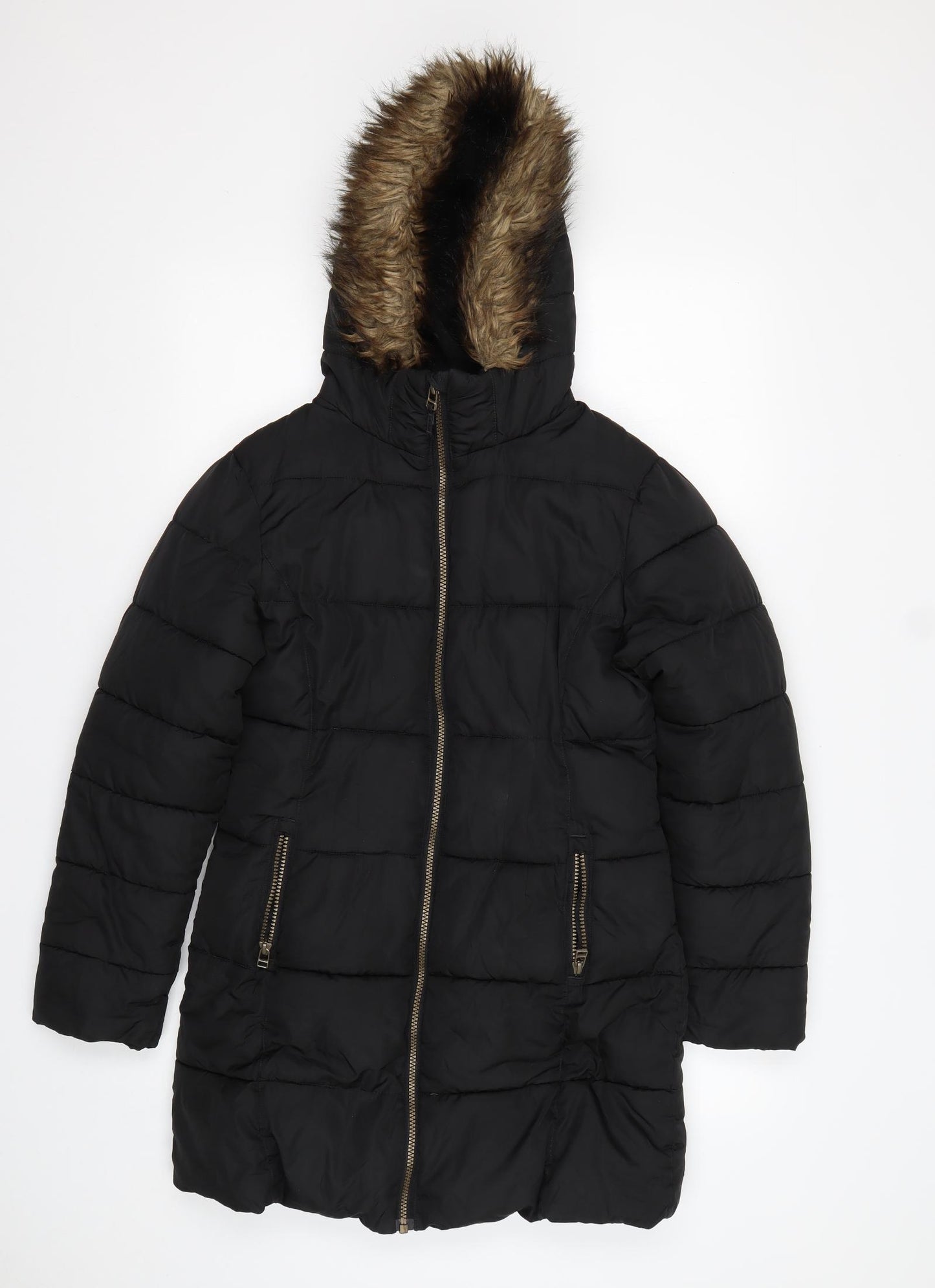NEXT Girls Black   Parka Coat Size 11-12 Years