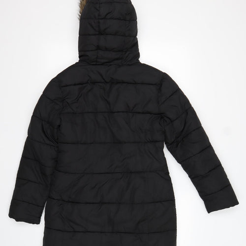 NEXT Girls Black   Parka Coat Size 11-12 Years