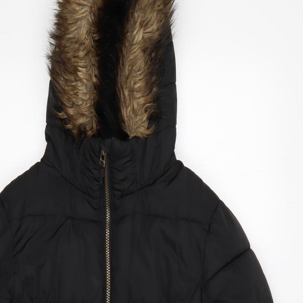 NEXT Girls Black   Parka Coat Size 11-12 Years