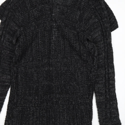 Preworn Womens Grey V-Neck  Acrylic Cardigan Jumper Size S