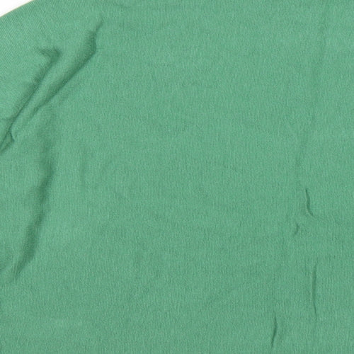 M&S Womens Green Round Neck  Acrylic Pullover Jumper Size S