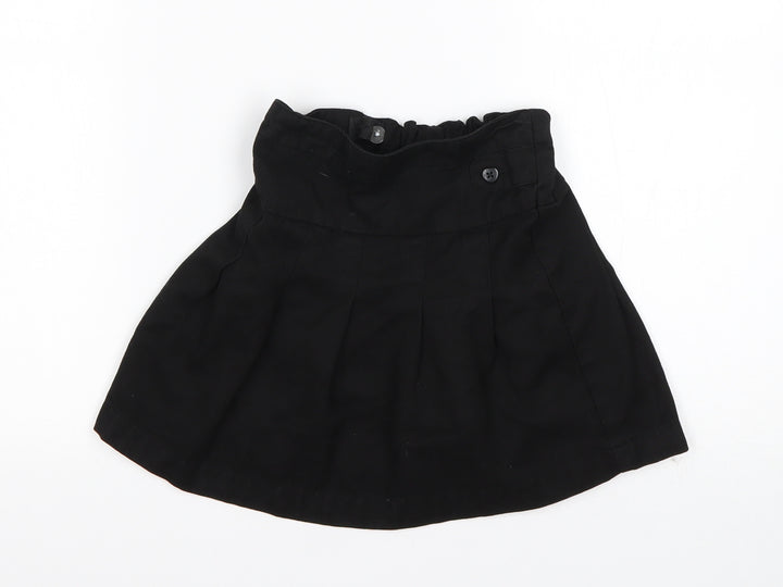 Nutmeg Girls Black  Polyester A-Line Skirt Size 4-5 Years  Regular
