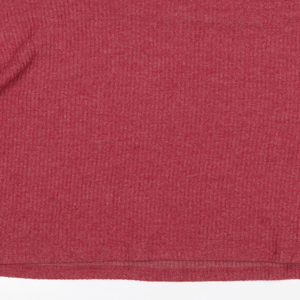 New Look Womens Pink Round Neck  Polyester Pullover Jumper Size L