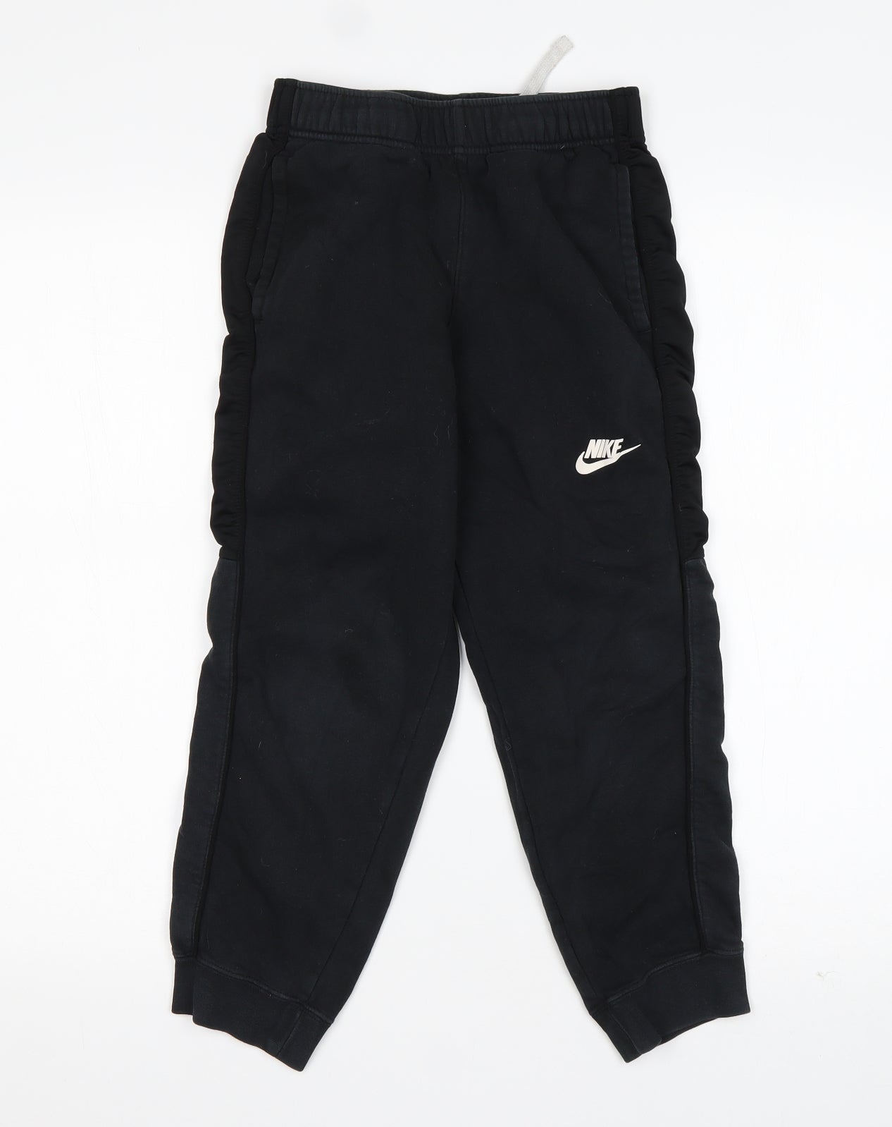 Nike Boys Black  Cotton Sweatpants Trousers Size M  Regular
