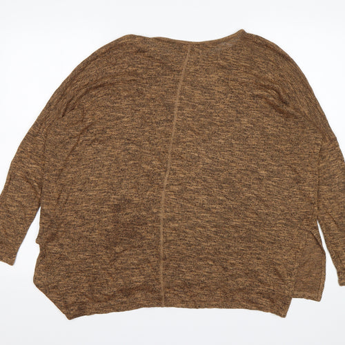 New Look Womens Brown Round Neck  Viscose Pullover Jumper Size 10