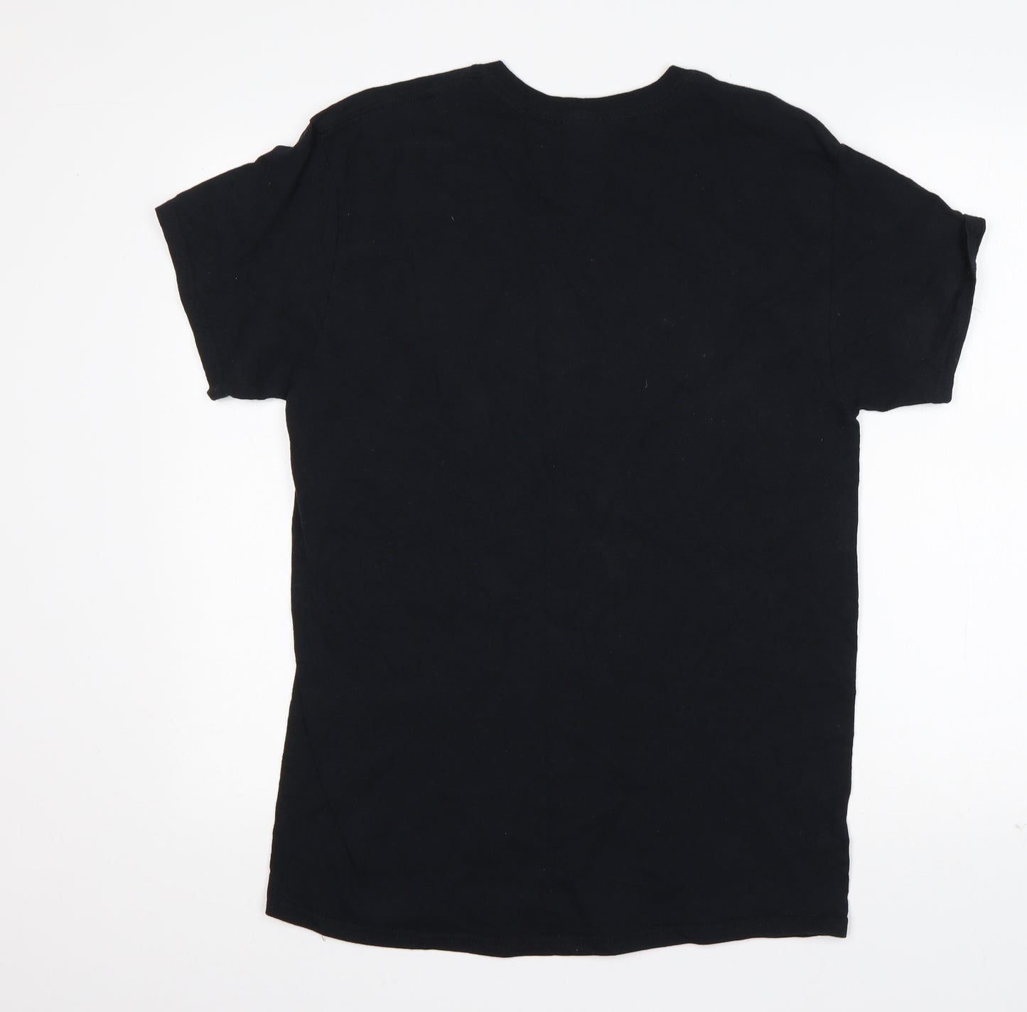 Gildan Womens Black  Cotton Basic T-Shirt Size M Round Neck - Woman Like Me