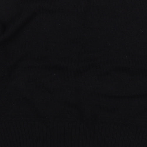 NEXT Womens Black Round Neck  Acrylic Pullover Jumper Size 12