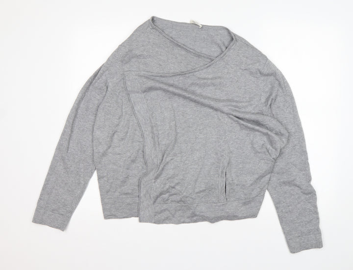 Kaliko Womens Grey V-Neck Viscose Cardigan Jumper Size XL