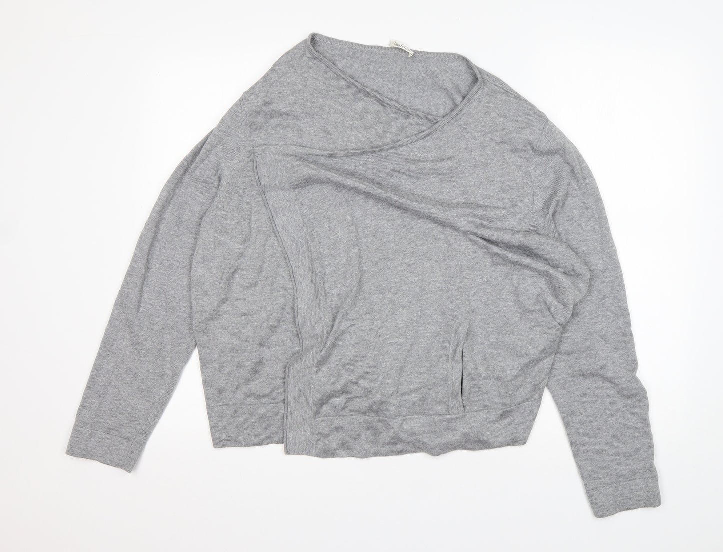 Kaliko Womens Grey V-Neck  Viscose Cardigan Jumper Size XL