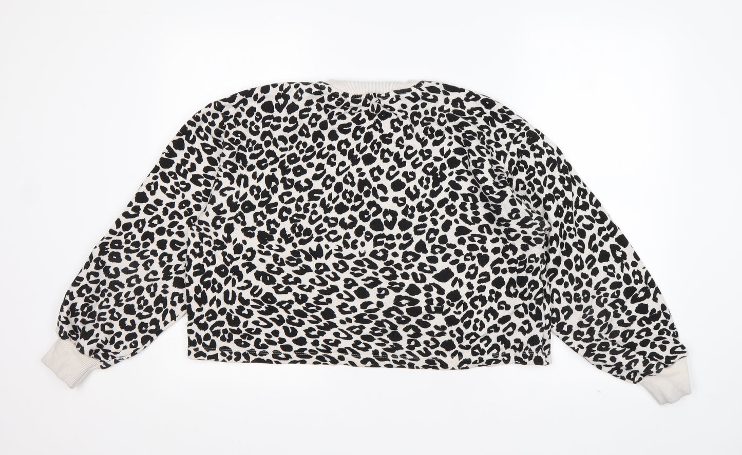 Zara Womens Multicoloured Animal Print  Pullover Sweatshirt Size L   - Cropped