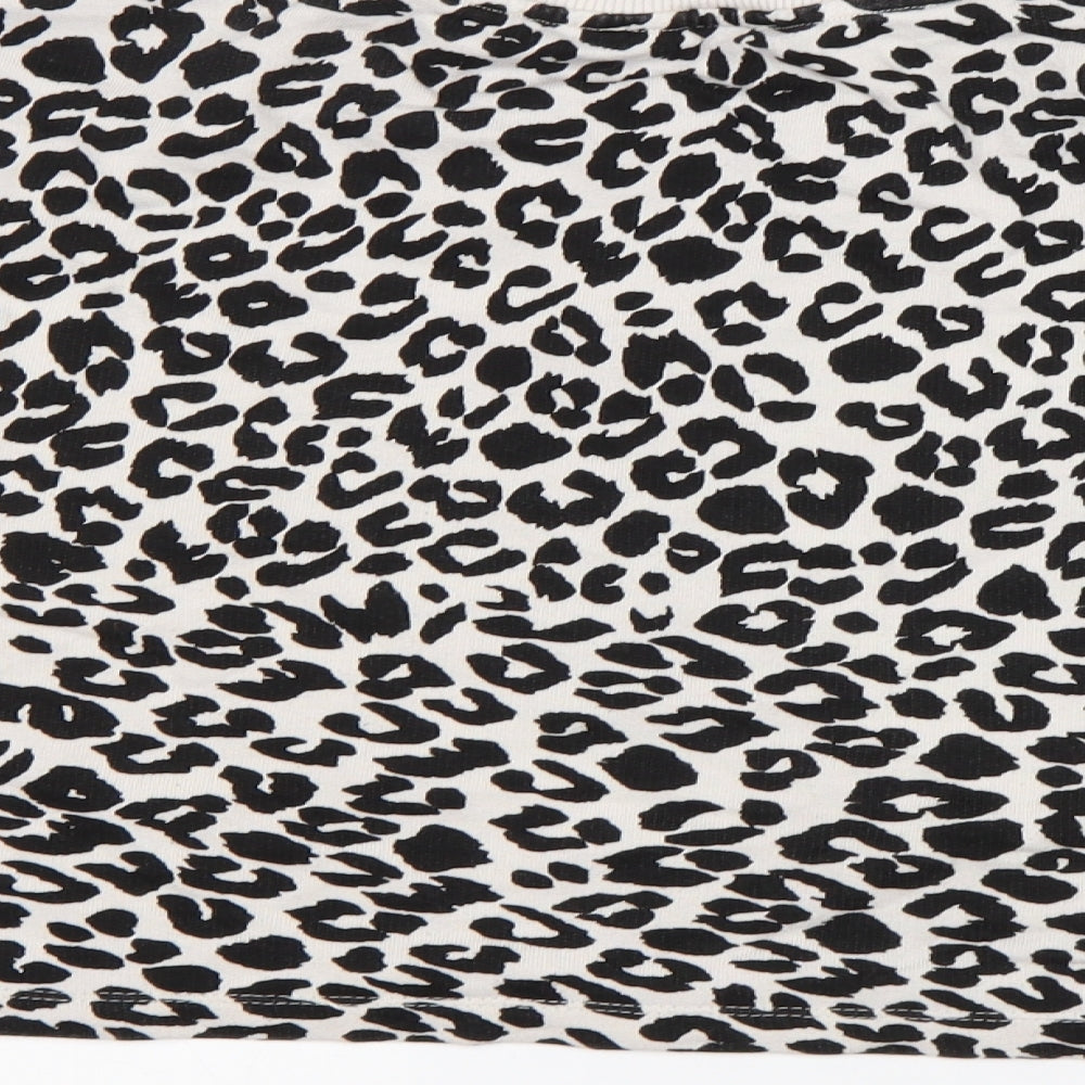 Zara Womens Multicoloured Animal Print  Pullover Sweatshirt Size L   - Cropped
