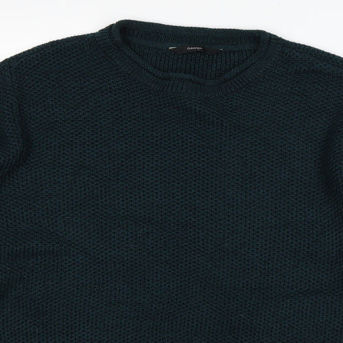 George Mens Green Round Neck  Acrylic Pullover Jumper Size L