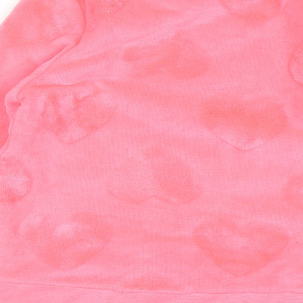 H&M Girls Pink Round Neck  Polyester Pullover Jumper Size 7-8 Years