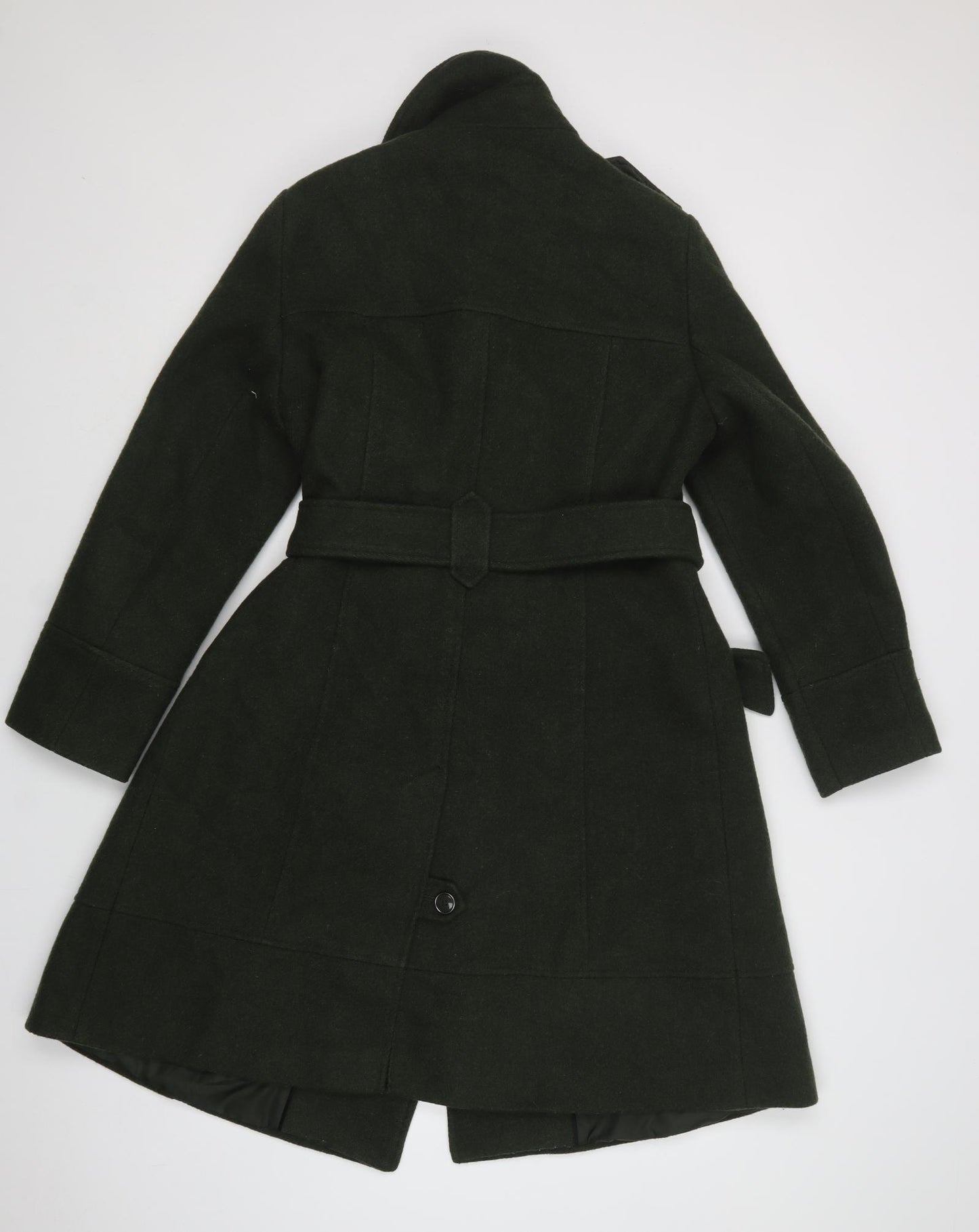 Debenhams Womens Green   Pea Coat Coat Size 14  Button