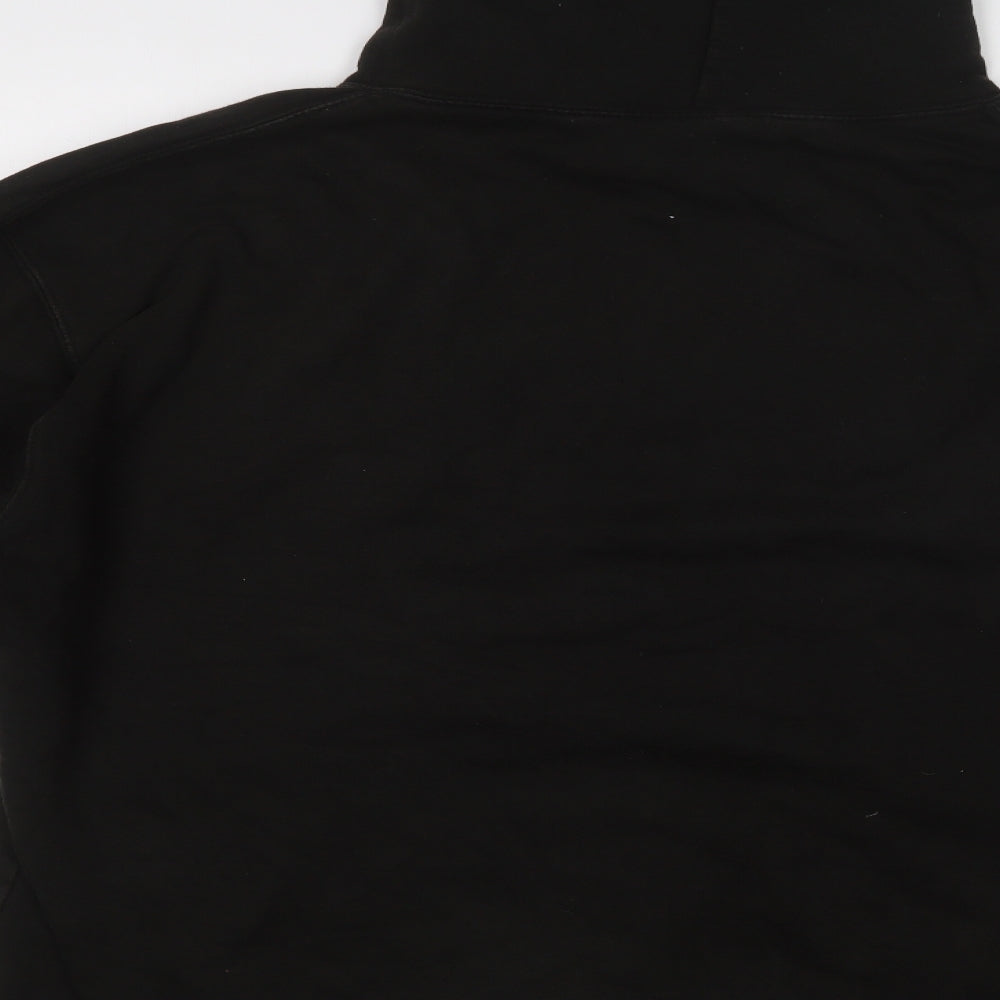 Just Hoods Mens Black  Cotton Pullover Hoodie Size 2XL