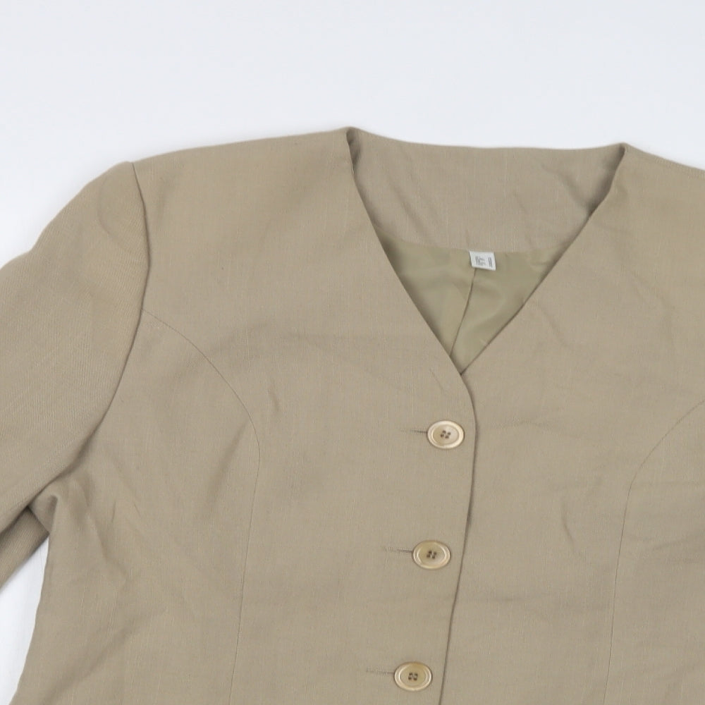 Miss Smith Womens Beige   Jacket Blazer Size 18  Button
