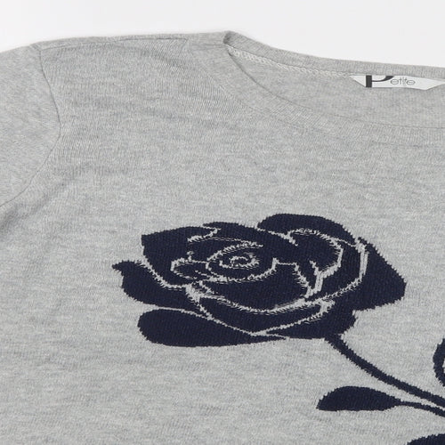 BHS Womens Green Crew Neck  Cotton Pullover Jumper Size 18