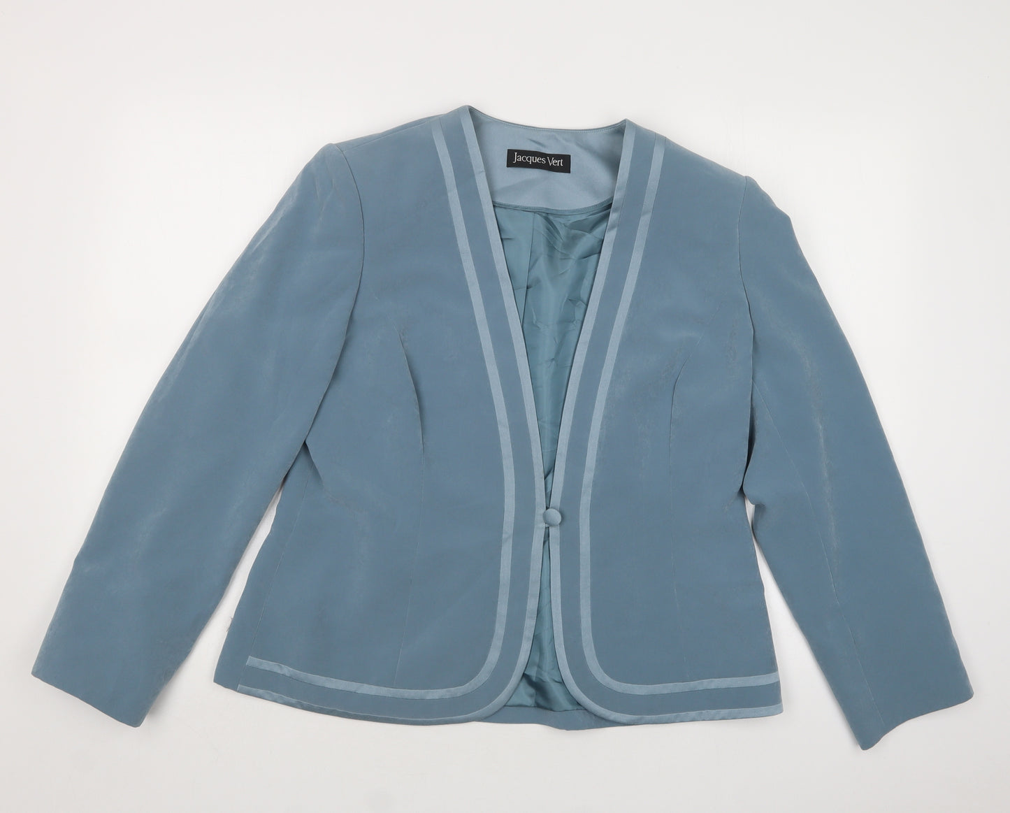 Jacques Vert Womens Blue   Jacket Blazer Size 14  Button