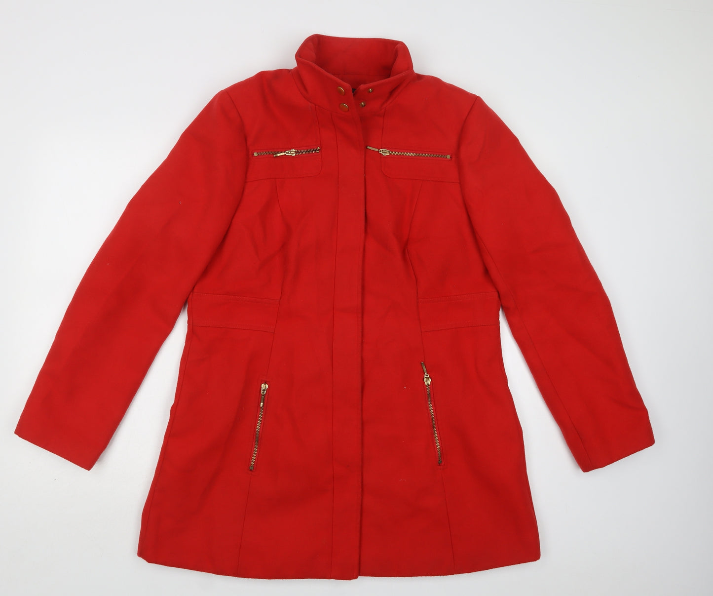 George Womens Red   Pea Coat Coat Size 16  Snap