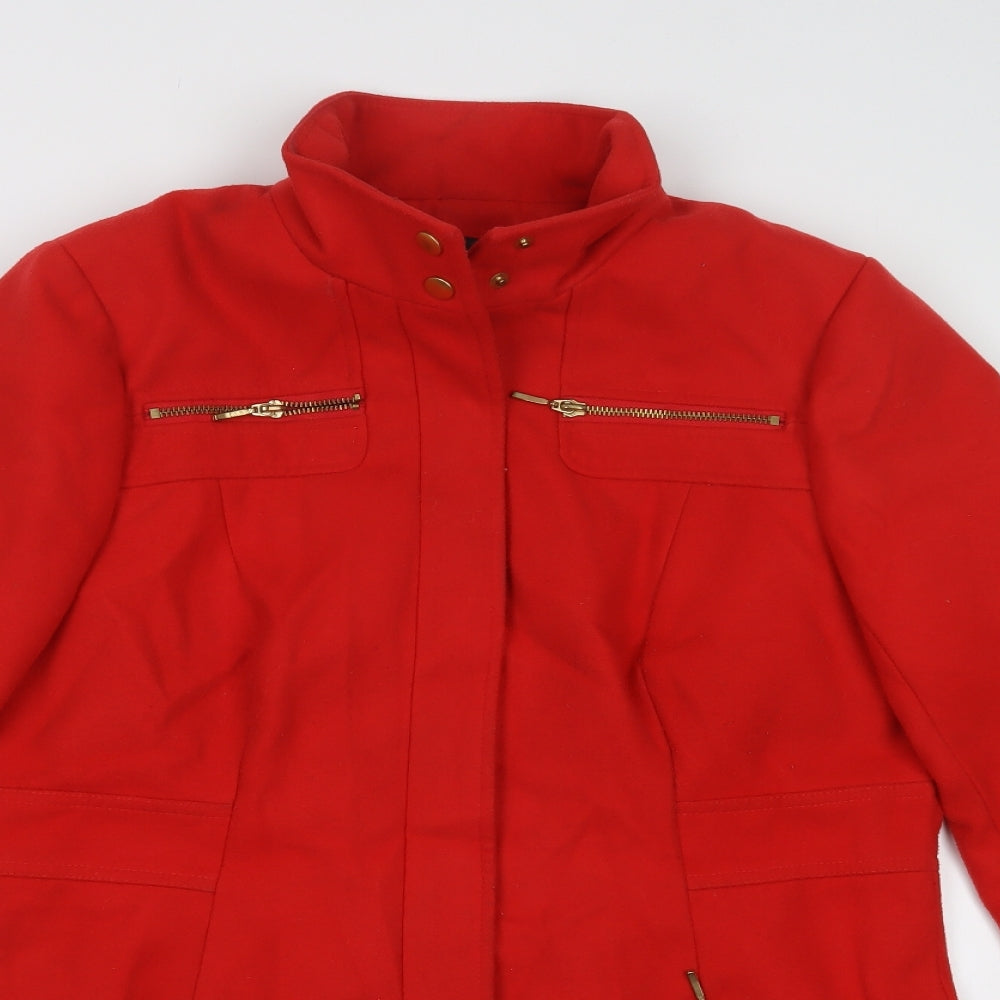 George Womens Red   Pea Coat Coat Size 16  Snap