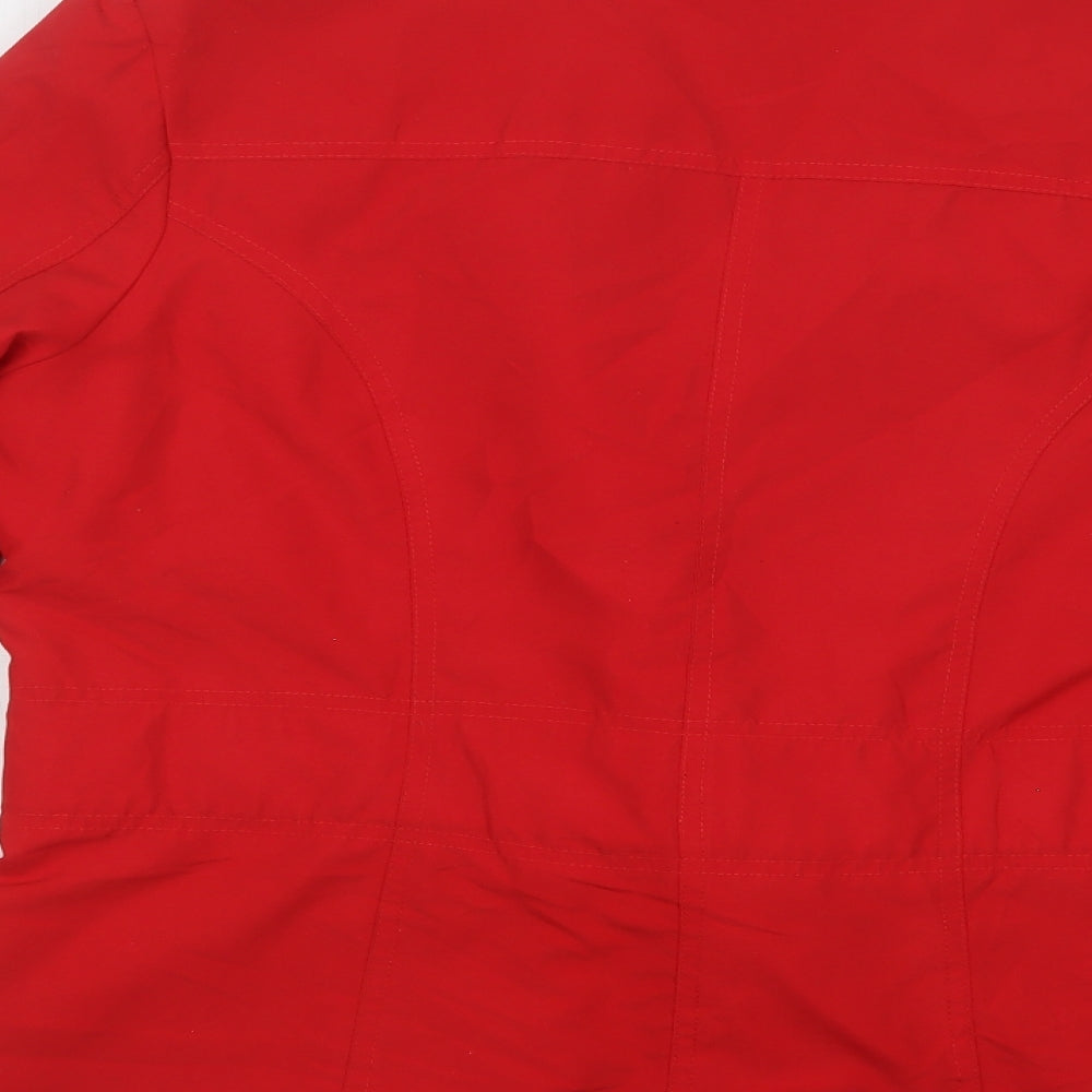 Papaya Womens Red   Trench Coat Coat Size 16  Button