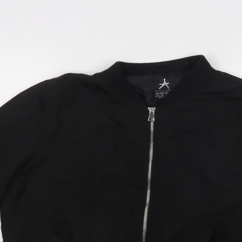 Primark Womens Black   Bomber Jacket Jacket Size 14  Zip