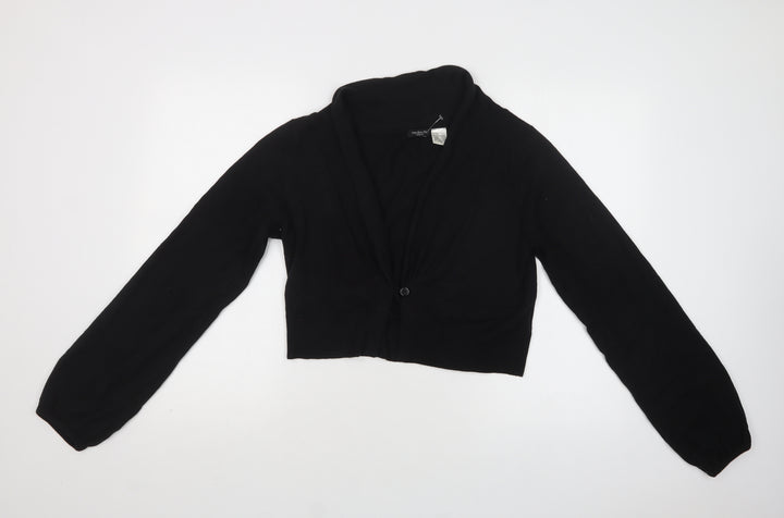 La Redoute Womens Black V-Neck Acrylic Cardigan Jumper Size 14