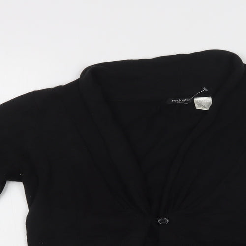 La Redoute Womens Black V-Neck  Acrylic Cardigan Jumper Size 14