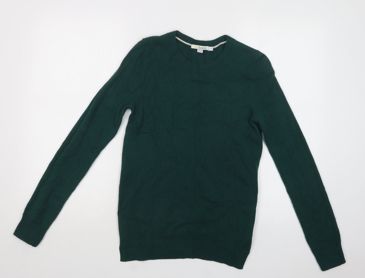 Boden Womens Green Crew Neck  Cashmere Pullover Jumper Size S