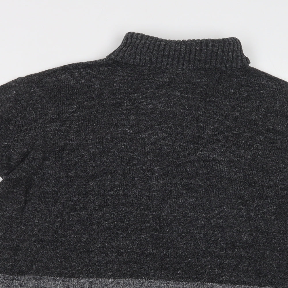 Gap Womens Green Roll Neck Striped Cotton Pullover Jumper Size S