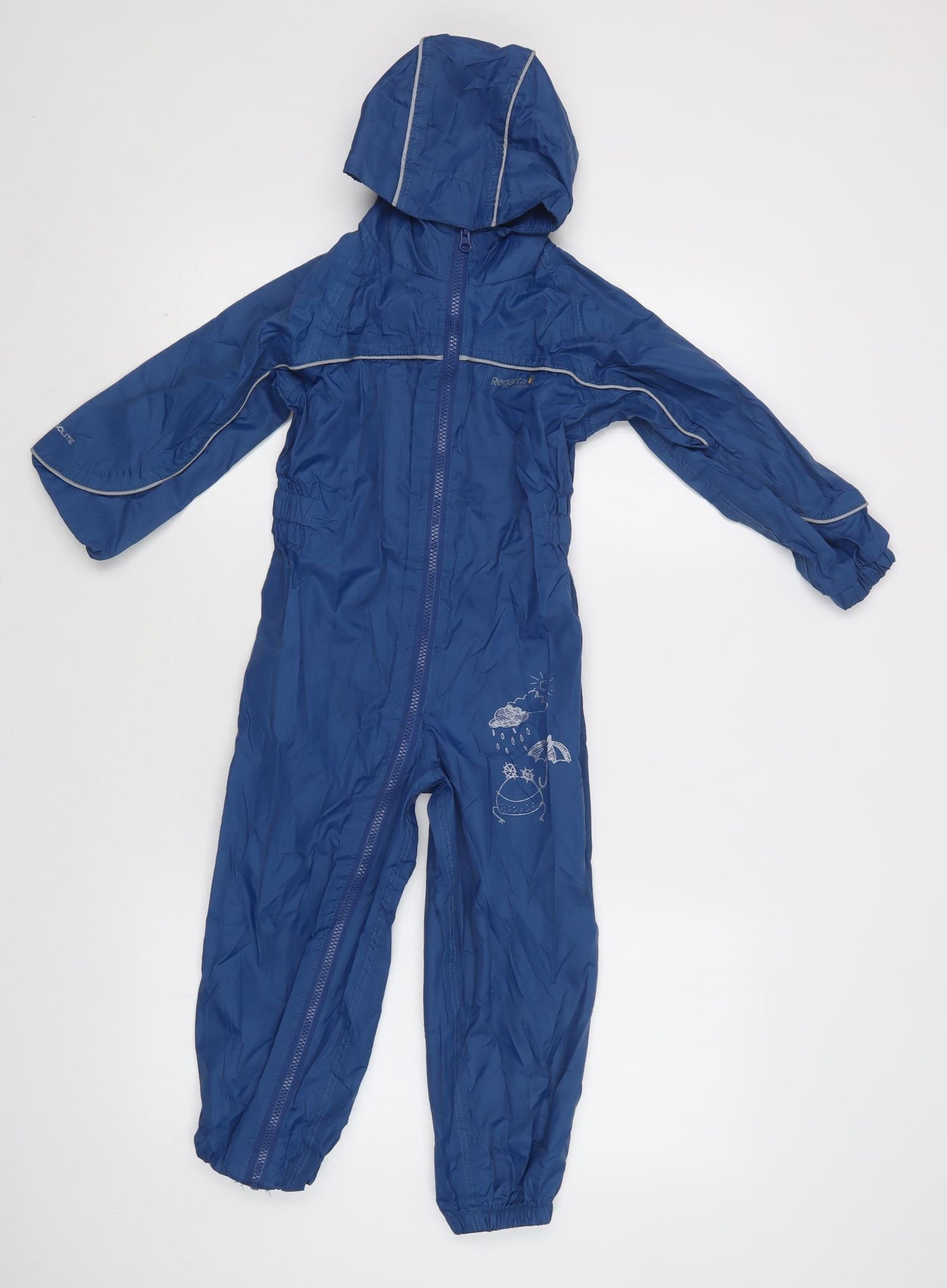 Regatta Boys Blue   Rain Coat Snowsuit Size 5 Years  Zip