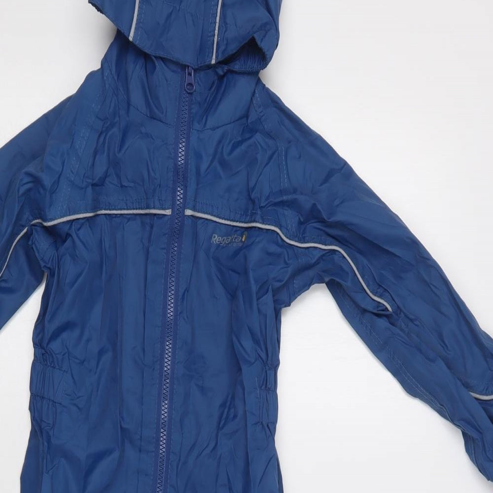 Regatta Boys Blue   Rain Coat Snowsuit Size 5 Years  Zip