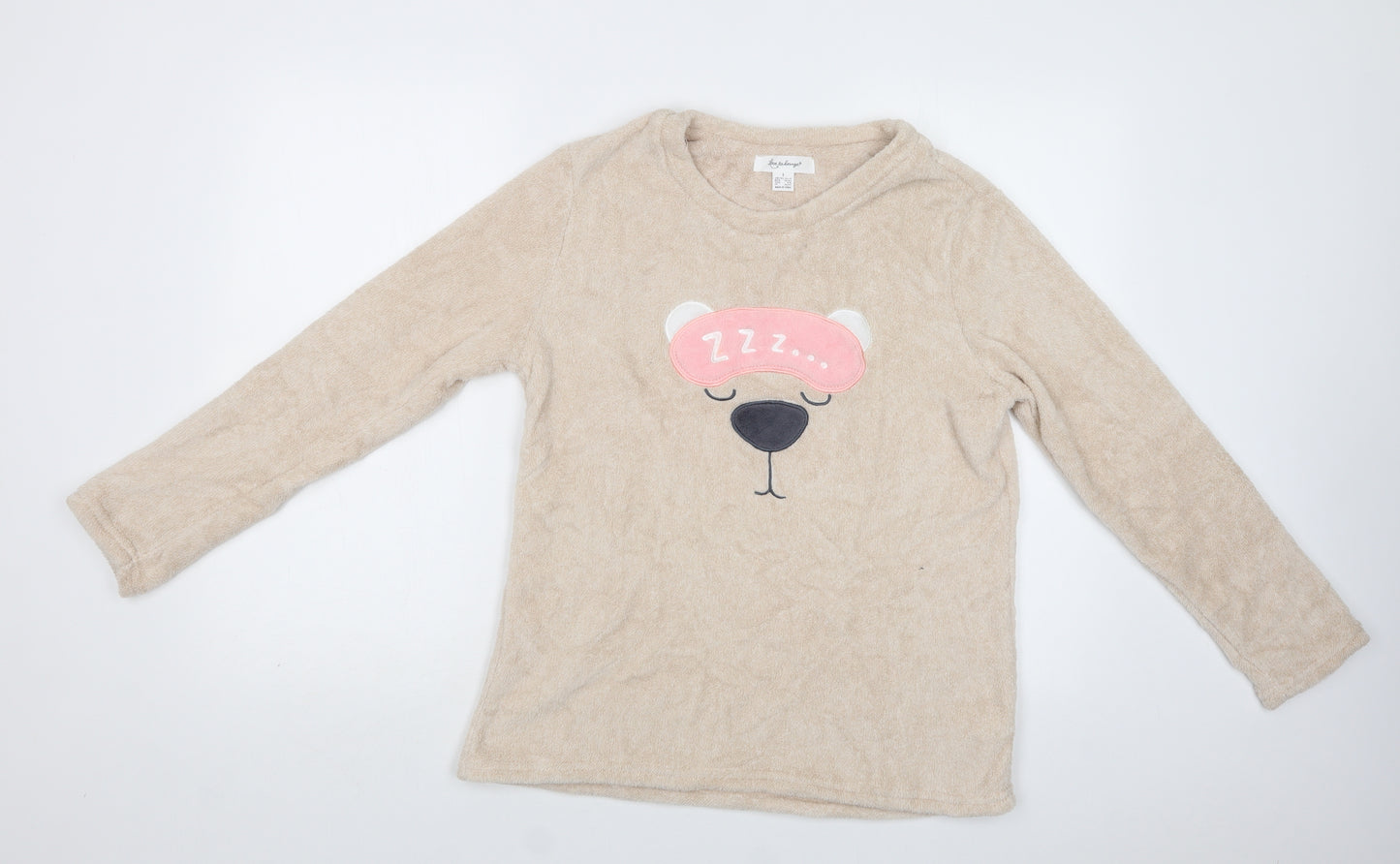 Primark Womens Beige  Polyester Top Pyjama Top Size S