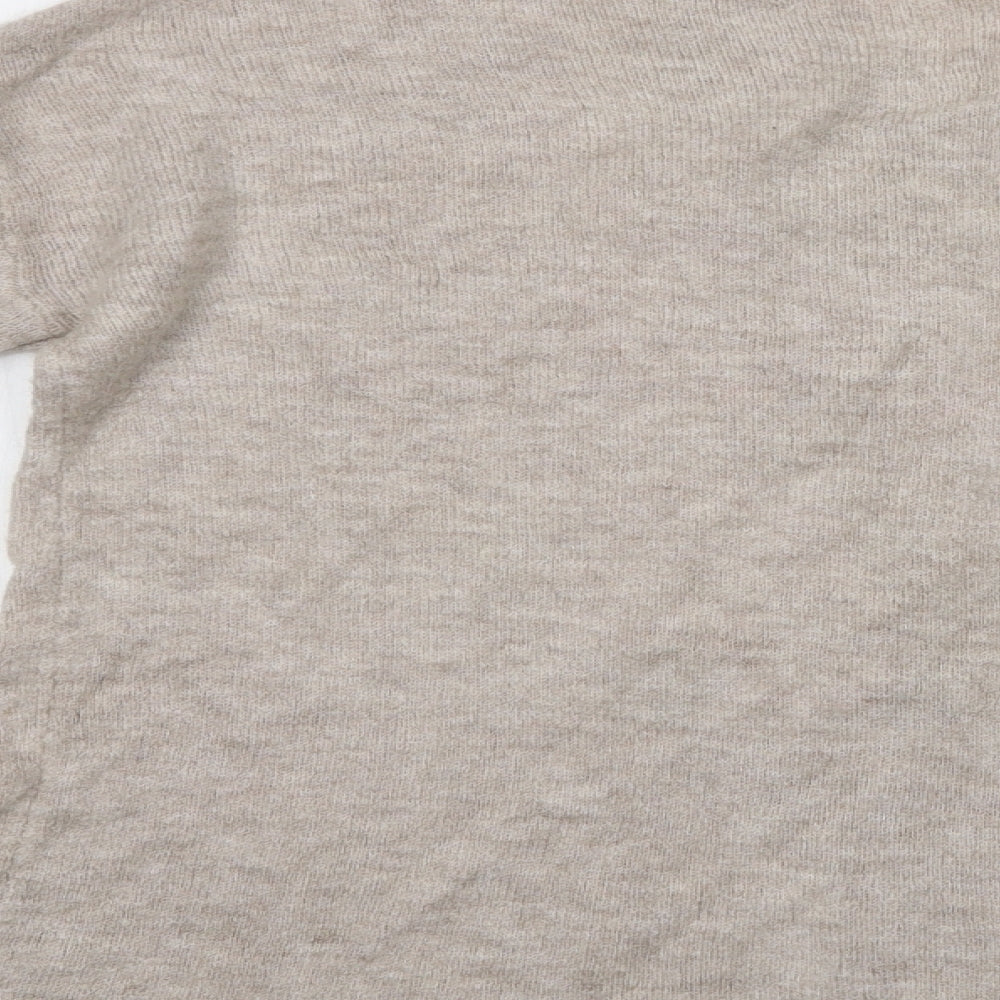 George Womens Beige Crew Neck  Acrylic Pullover Jumper Size 10