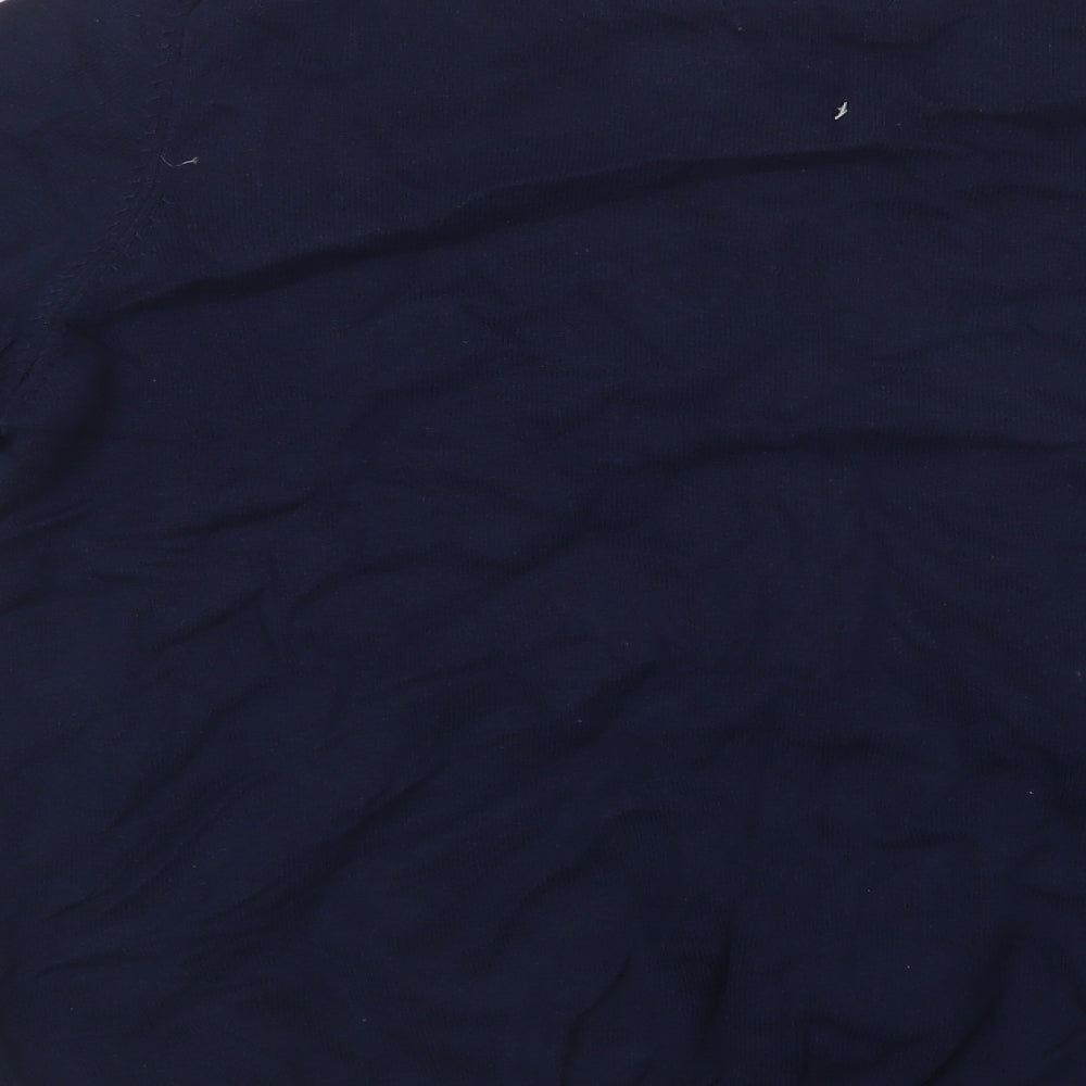 TU Mens Blue V-Neck  Cotton Pullover Jumper Size M