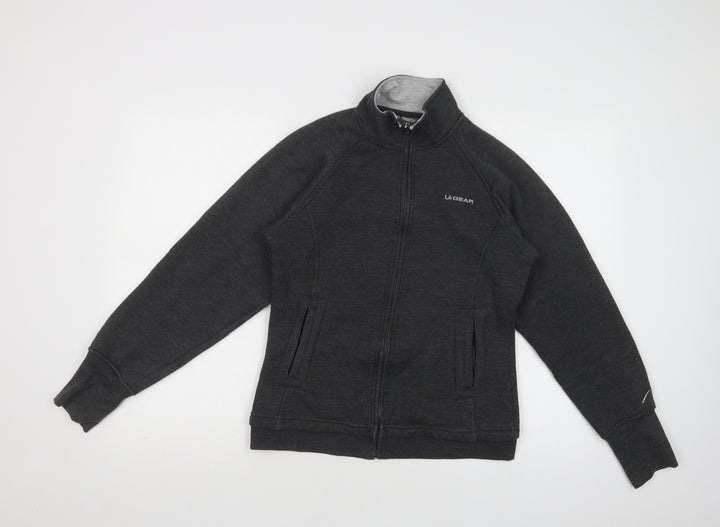 LA Gear Womens Grey  Polyester Full Zip Sweatshirt Size 10  Zip