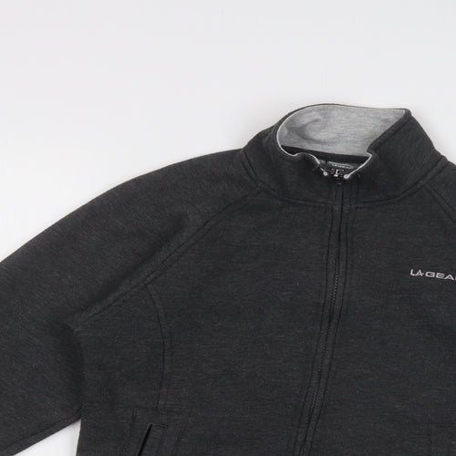 LA Gear Womens Grey  Polyester Full Zip Sweatshirt Size 10  Zip