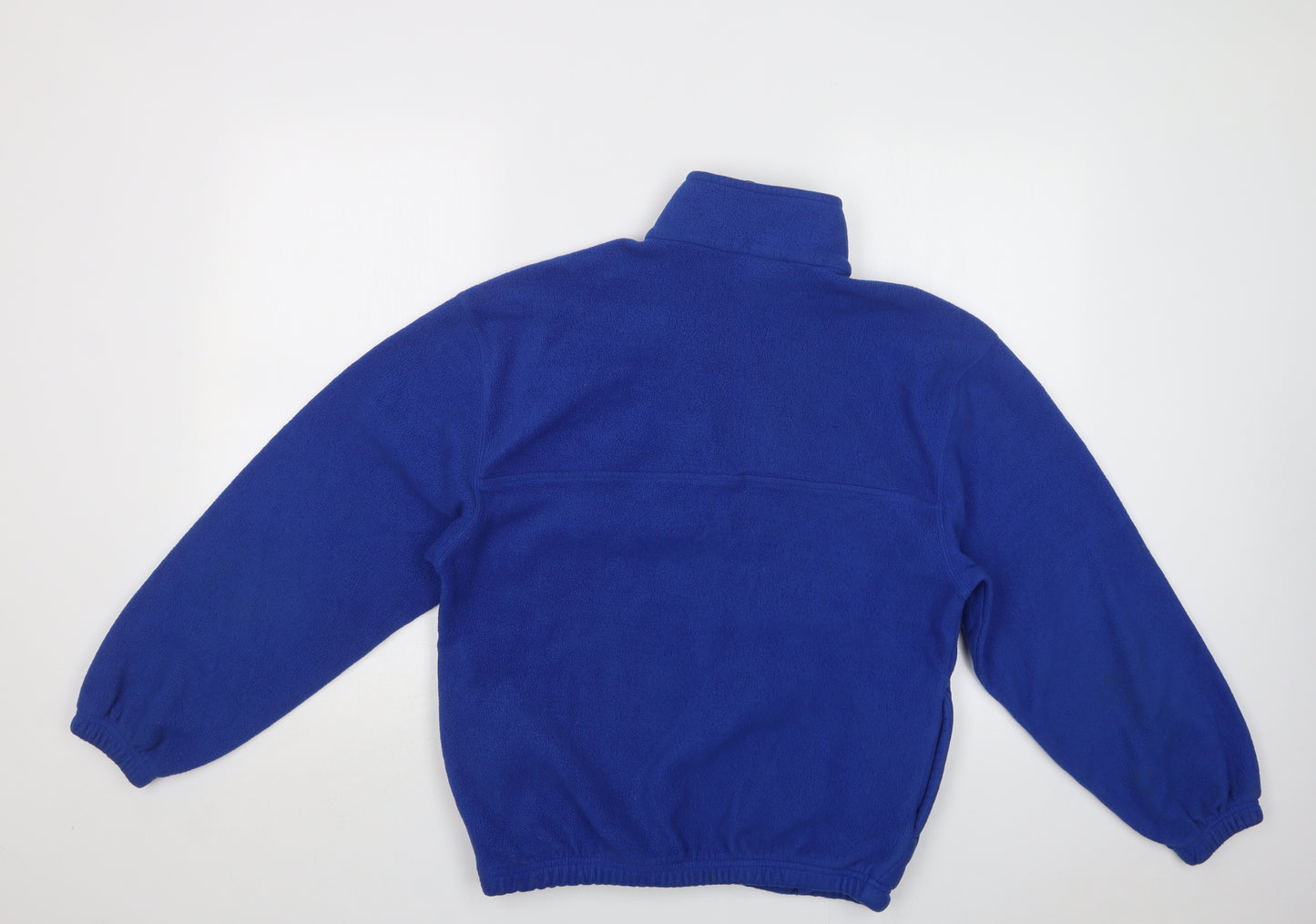 JERZEES Womens Blue  Polyester Henley Hoodie Size M  Zip