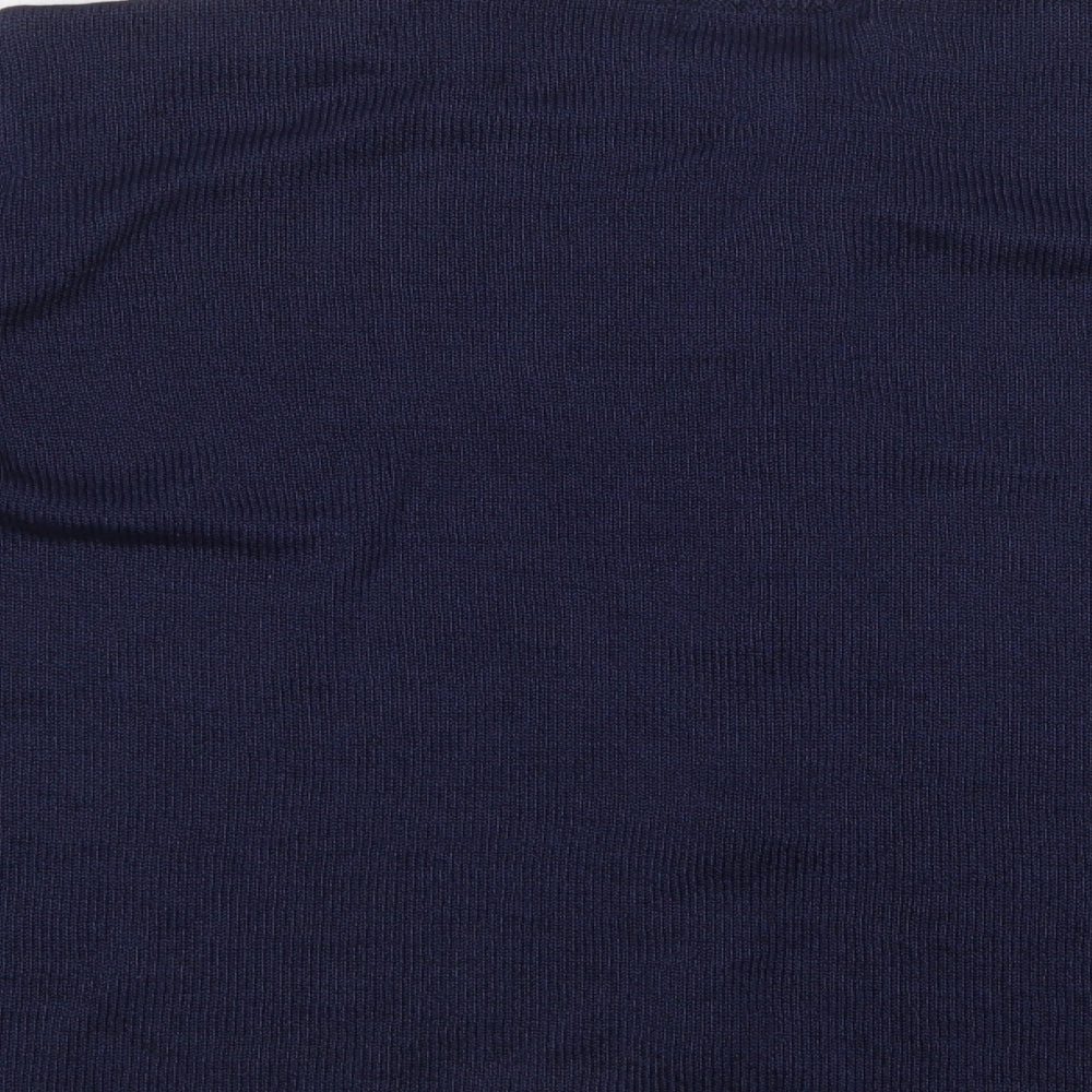 Essentials Womens Blue Round Neck   Cardigan Jumper Size L