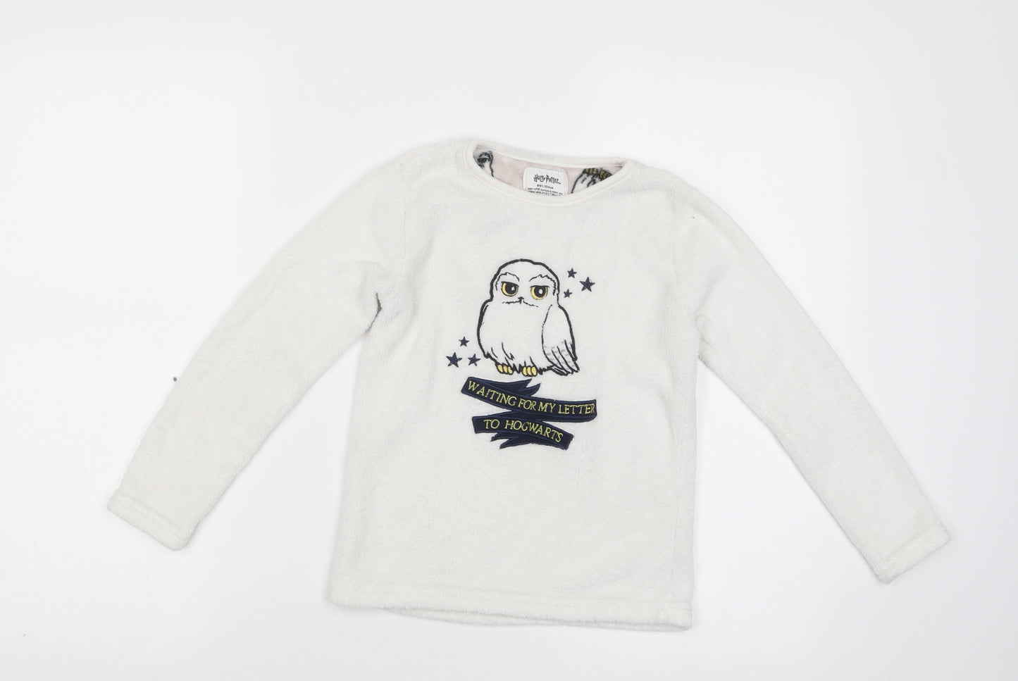 Primark Girls White  Polyester Top Pyjama Top Size 8-9 Years   - Harry Potter