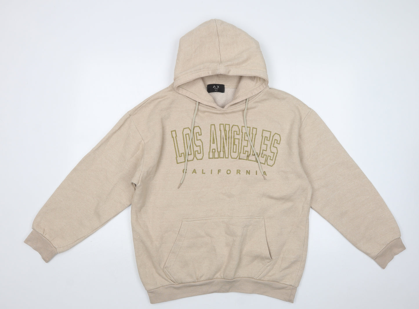AX Paris Womens Beige  Polyester Pullover Hoodie Size L   - Los Angeles
