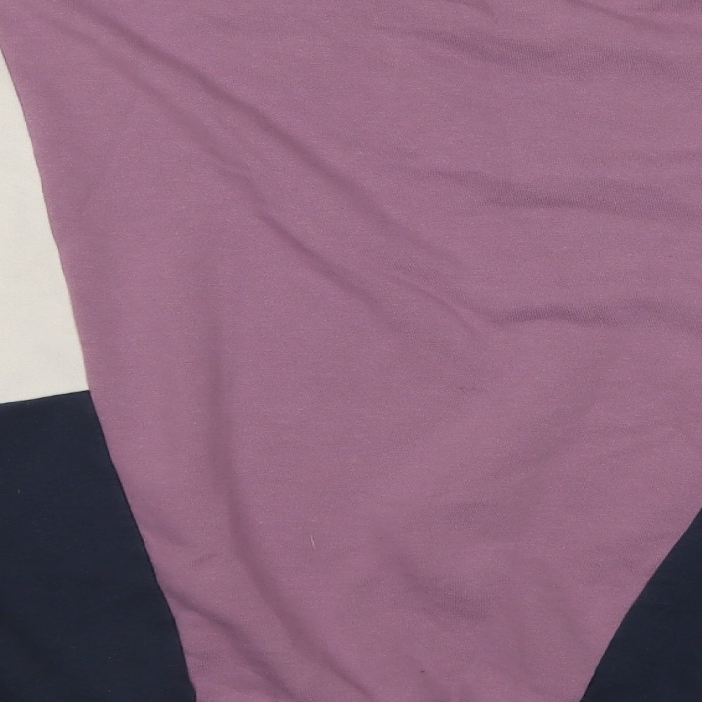 George Womens Purple Colourblock Cotton Pullover Sweatshirt Size L