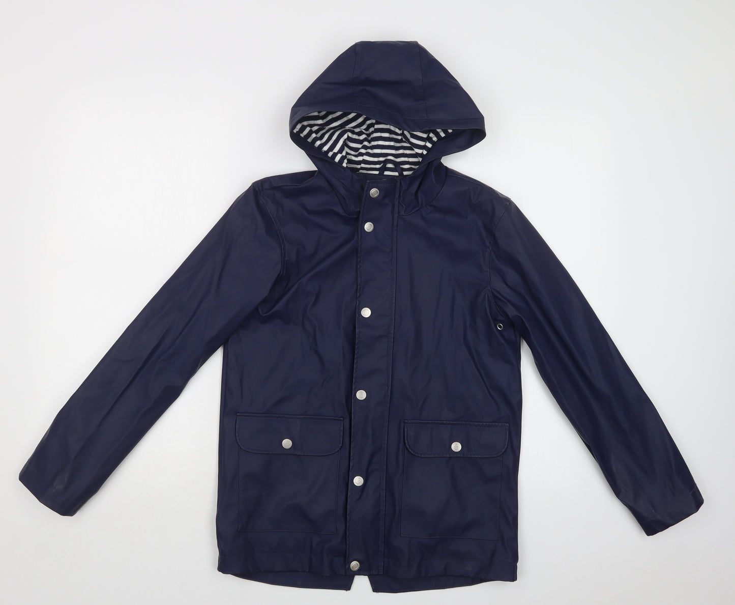 Lily & Dan Girls Blue   Rain Coat Jacket Size 11-12 Years  Zip